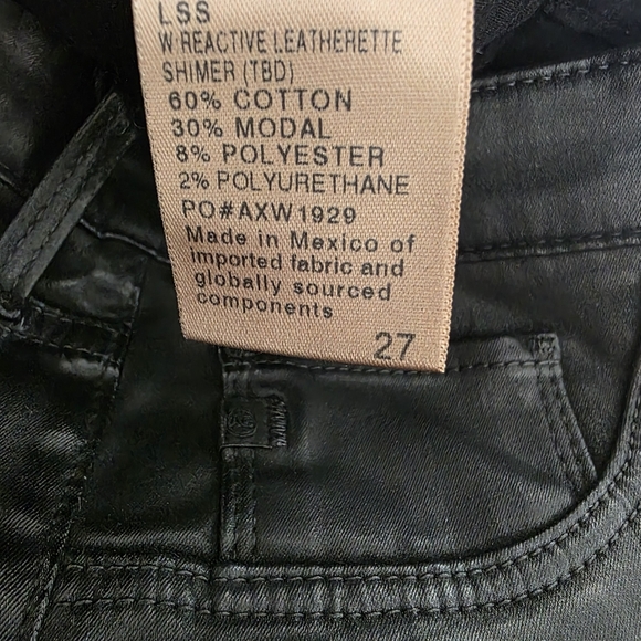 AG Adriano Goldschmied Legging Ankle in Leatherette Black Pants Size 27 NEW - Picture 11 of 12